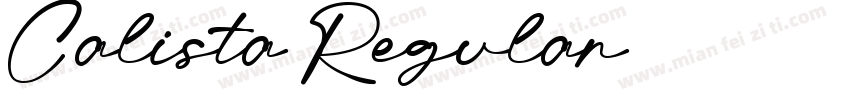 Calista Regular字体转换